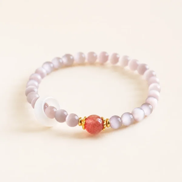 Classic Cat's Eye & Agate Bracelet for Intuition & Clarity