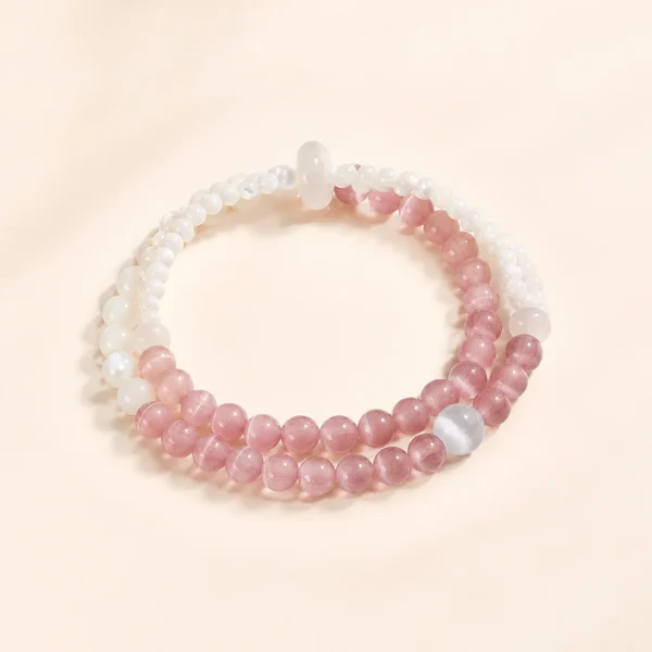 Cat's Eye Double-Wrap Bracelet for Intuition & Clarity