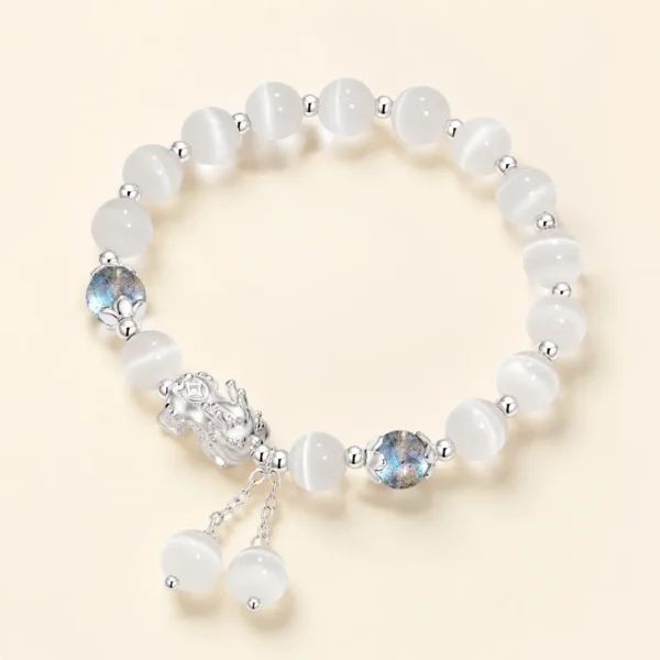 Cat's Eye & Moonstone Bracelet for Intuition & Clarity