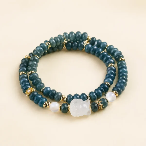 Chalcedony Crystal Bracelet for Calm & Nurture