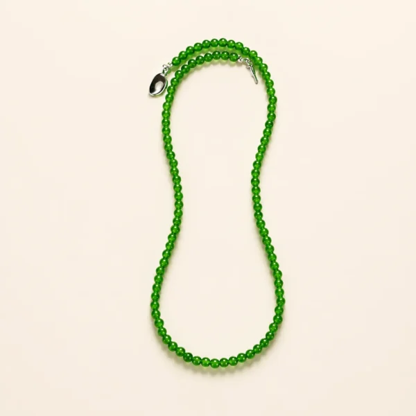 Chalcedony Crystal 4mm Necklace for Calm & Nurture