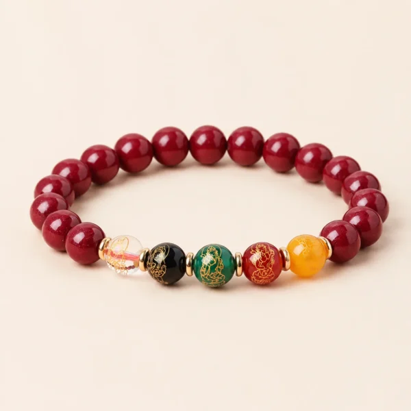 Classic Cinnabar Bracelet for Protection & Vitality