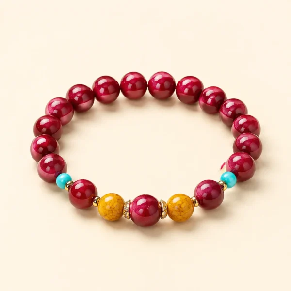 Cinnabar 8mm Bracelet for Protection & Vitality