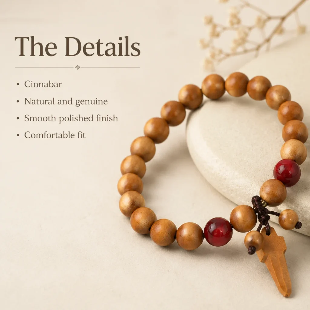 Classic Cinnabar 8mm Bracelet for Protection & Vitality - Image 4