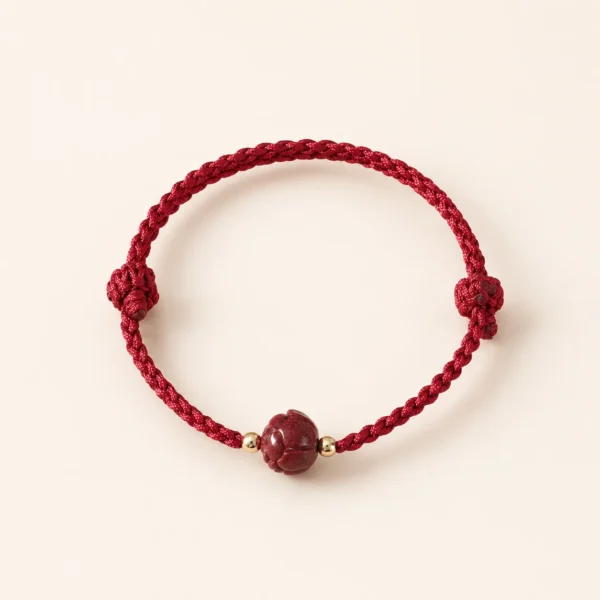Cinnabar Lotus Bracelet for Protection & Vitality