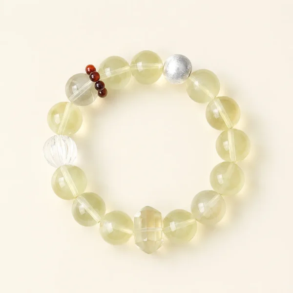 Citrine Crystal 12mm Bracelet for Abundance & Optimism