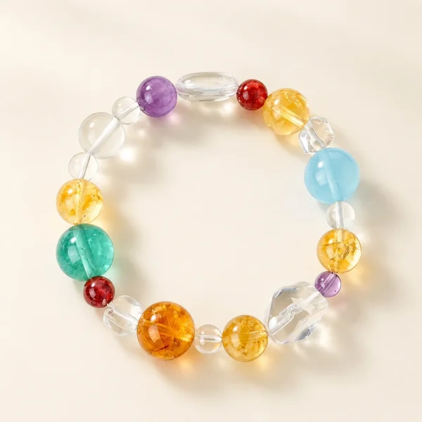 Citrine Crystal Multi-Stone Bracelet for Abundance & Optimism