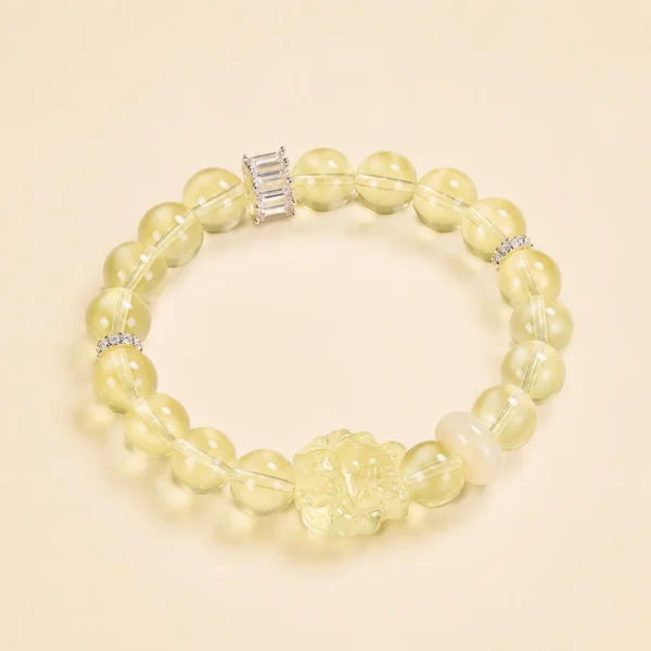 Artisan Citrine Crystal Bracelet for Abundance & Optimism