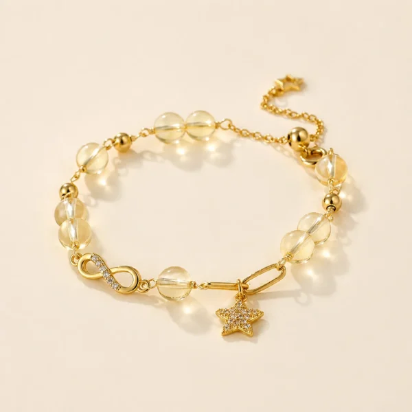 Signature Citrine Crystal Bracelet for Abundance & Optimism
