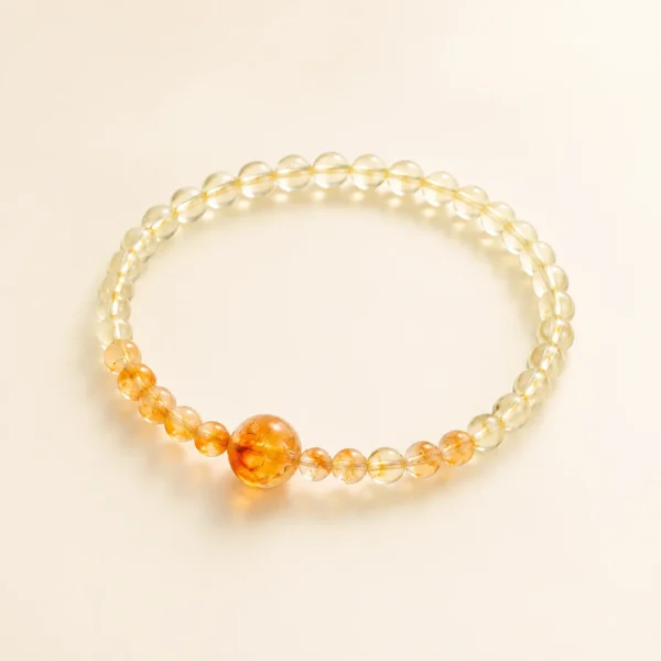 Citrine Crystal 4mm Bracelet for Abundance & Optimism