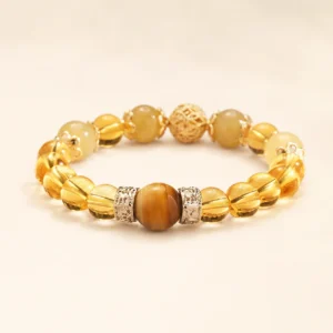 Premium Citrine Crystal Fortune Bracelet for Abundance & Optimism