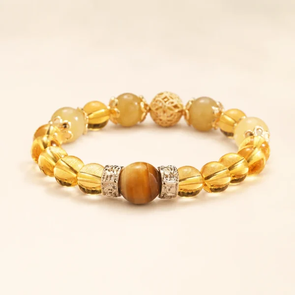 Premium Citrine Crystal Fortune Bracelet for Abundance & Optimism