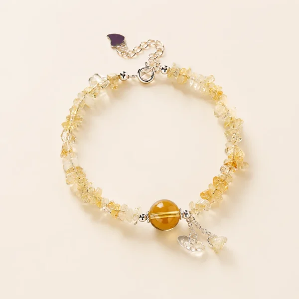 Handcrafted Citrine Crystal Bracelet for Abundance & Optimism