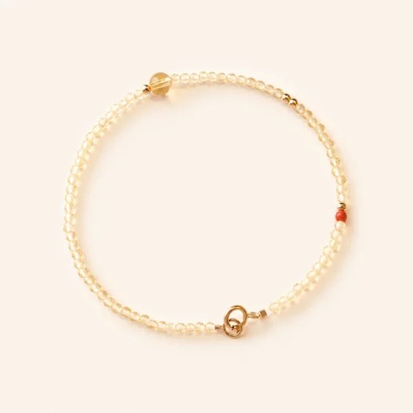 Citrine Crystal Faceted Bracelet for Abundance & Optimism