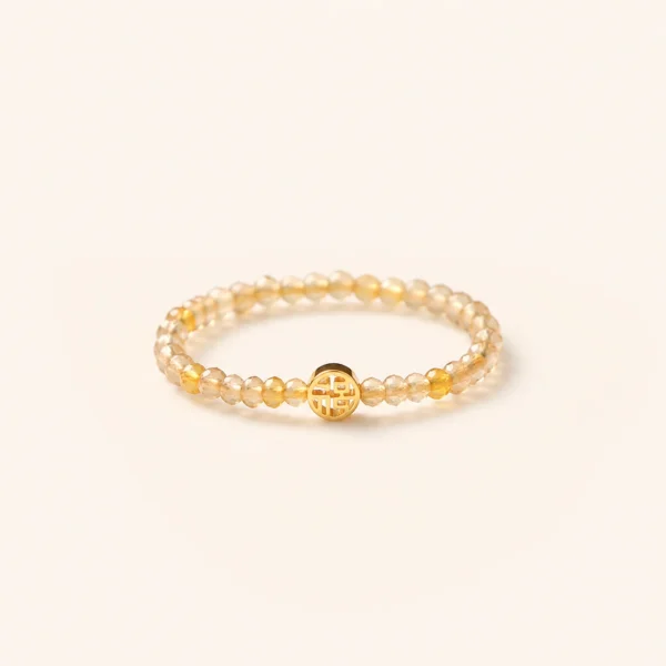 Citrine Crystal Ring for Abundance & Optimism