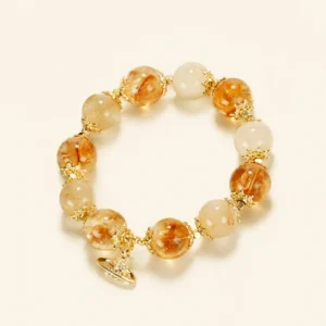 Citrine Crystal Star Bracelet for Abundance & Optimism — handcrafted natural bracelet by Soulful Energy
