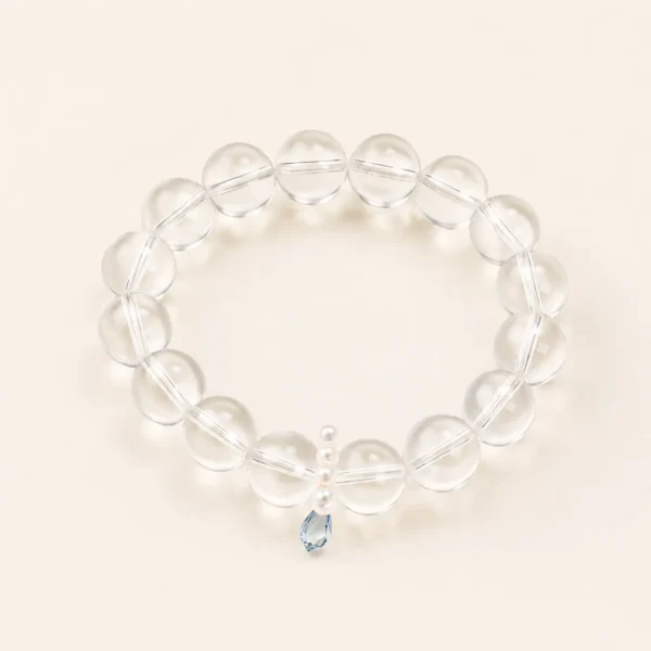 Classic Clear Quartz Bracelet No.2 for Clarity & Focus