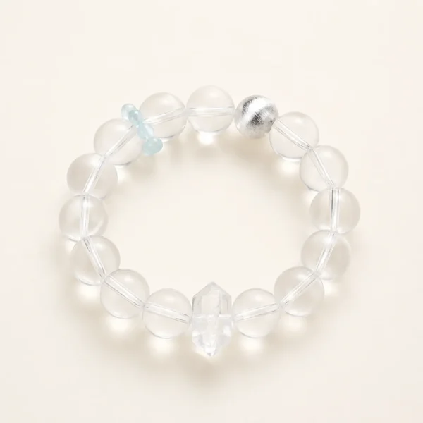 Clear Quartz 12mm Bracelet for Clarity & Focus