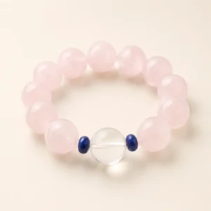 Clear Quartz 16mm Bracelet for Clarity & Focus
