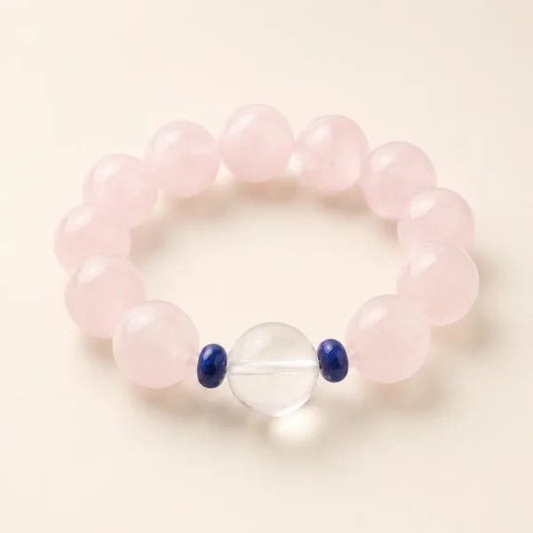 Clear Quartz 16mm Bracelet for Clarity & Focus
