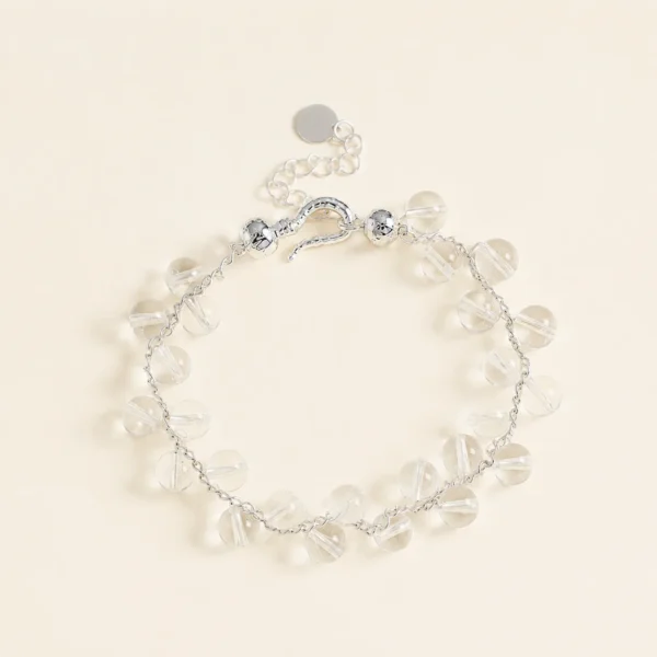 Natural Clear Quartz Bracelet No.2 for Clarity & Focus