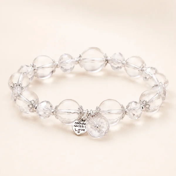 Artisan Clear Quartz Bracelet for Clarity & Focus