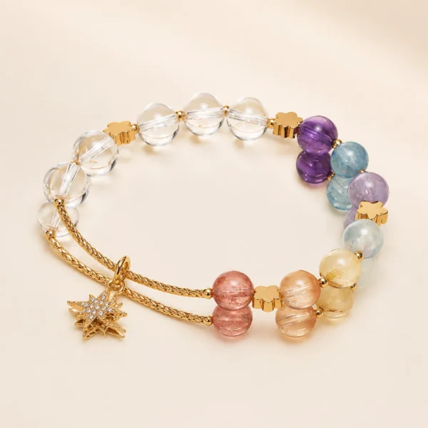 Boho Clear Quartz Bracelet for Clarity & Focus
