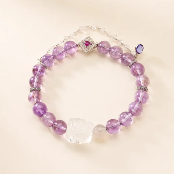 Handcrafted Clear Quartz Bracelet for Clarity & Focus