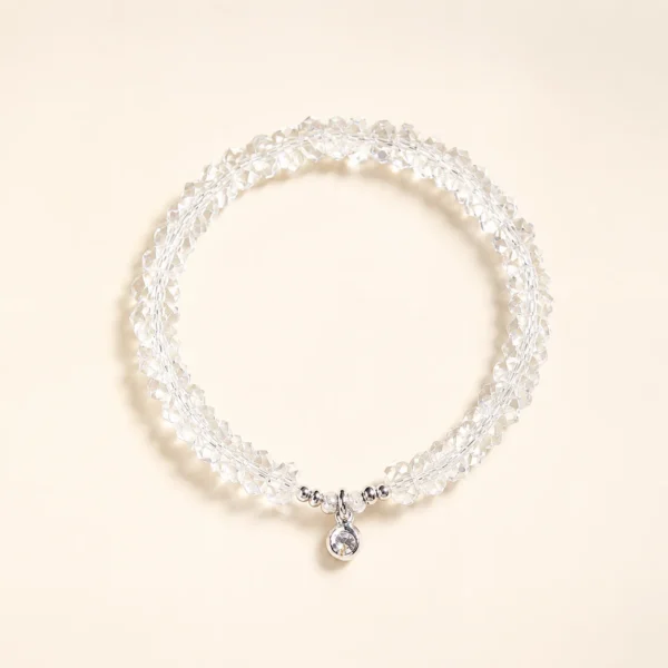 Clear Quartz Faceted Bracelet for Clarity & Focus