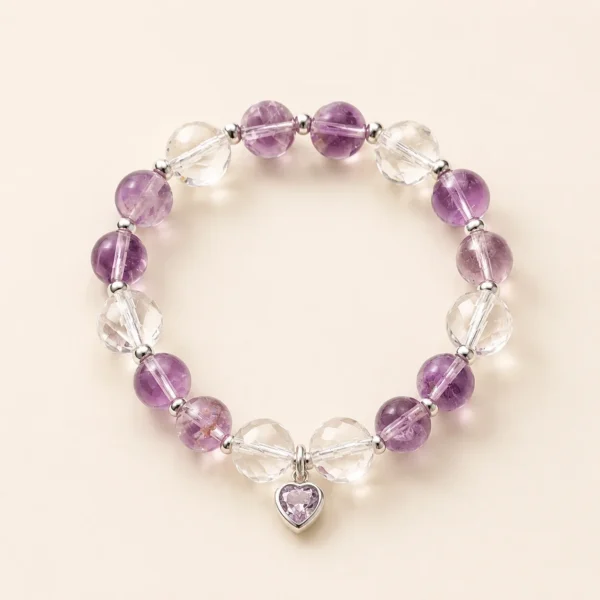 Classic Clear Quartz Faceted Bracelet for Clarity & Focus
