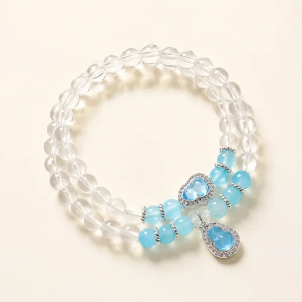 Clear Quartz Gourd Bracelet for Clarity & Focus