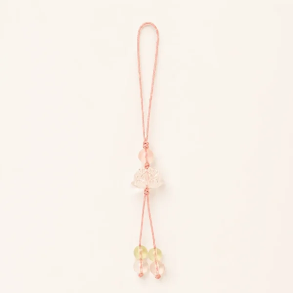 Clear Quartz Lotus Phone Charm for Clarity & Focus