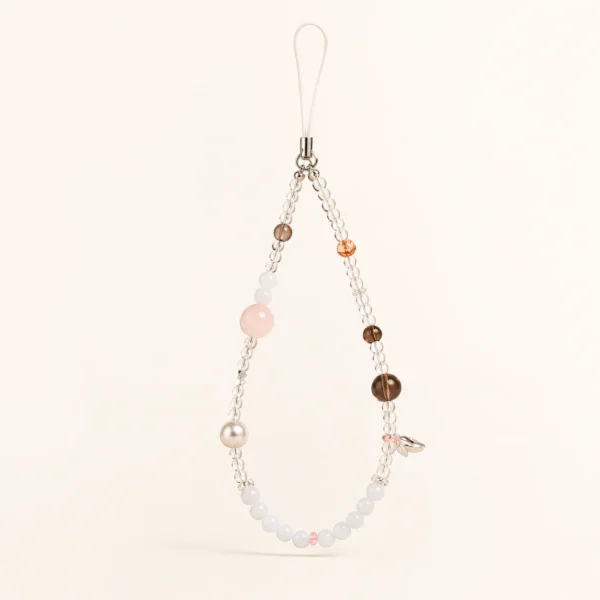Classic Clear Quartz Phone Charm for Clarity & Focus