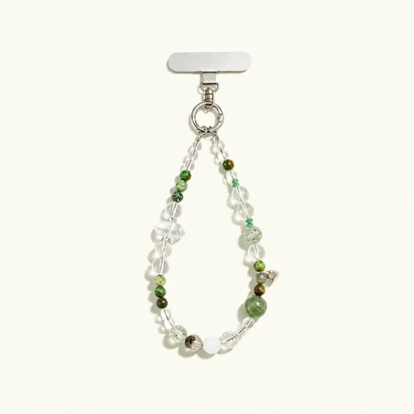 Artisan Clear Quartz Phone Charm for Clarity & Focus