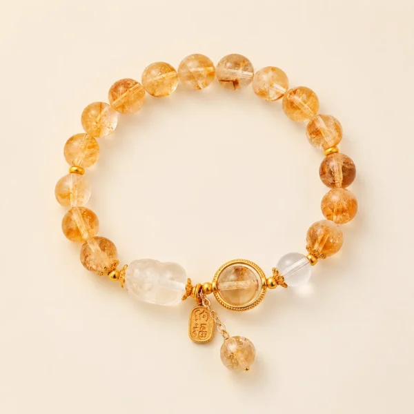 Clear Quartz Pixiu Bracelet for Clarity & Focus