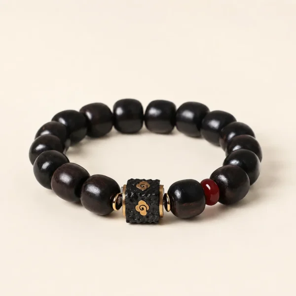 Ebony Wood 12mm Bracelet for Grounding & Calm