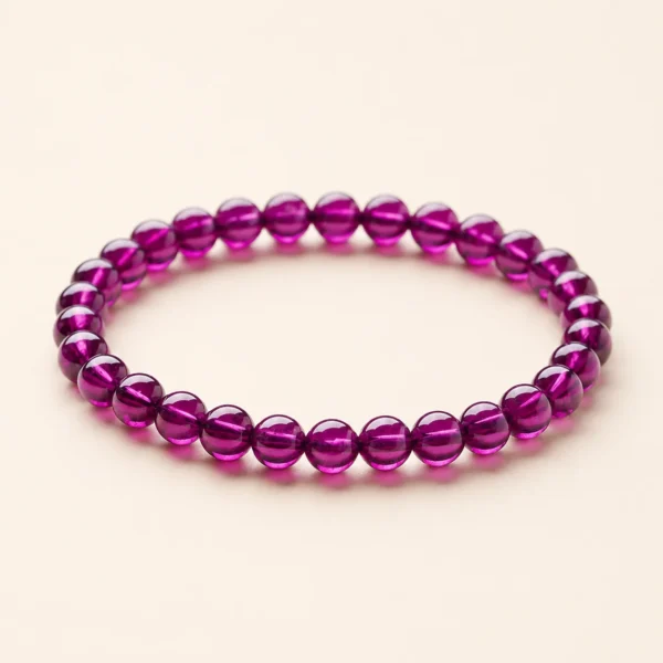 Garnet Crystal 6mm Bracelet for Strength & Grounding