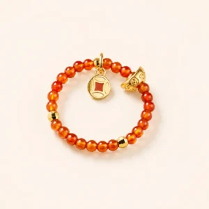 Garnet Crystal Fortune Ring for Strength & Grounding