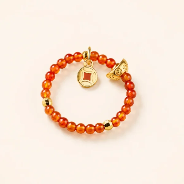 Garnet Crystal Fortune Ring for Strength & Grounding