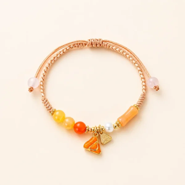 Golden Silk Jade Bracelet for Warmth & Calm
