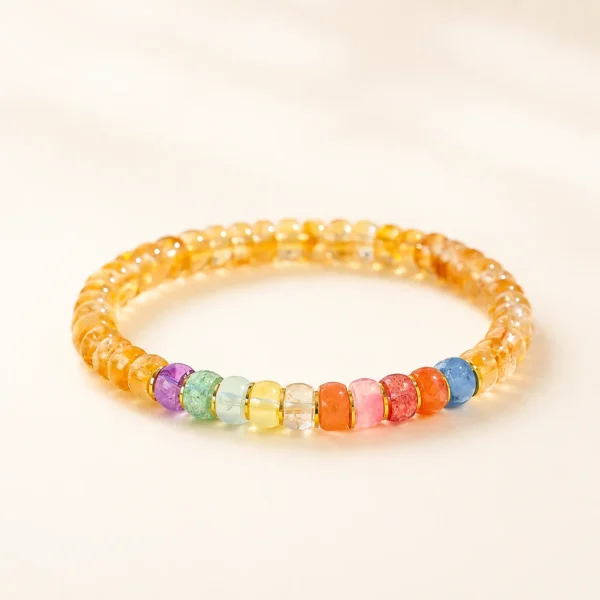 Artisan Golden Healer Quartz Multi-Stone Bracelet for Abundance & Warmth