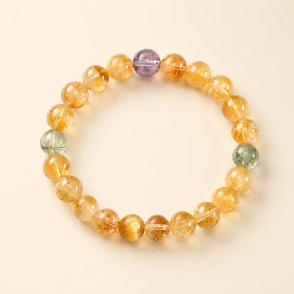 Classic Golden Healer Quartz Multi-Stone Bracelet for Abundance & Warmth
