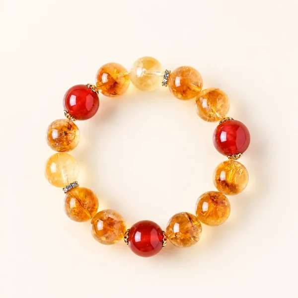 Premium Golden Healer Quartz Bracelet for Abundance & Warmth