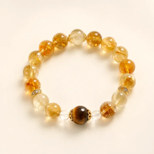 Classic Golden Healer Quartz Fortune Bracelet for Abundance & Warmth