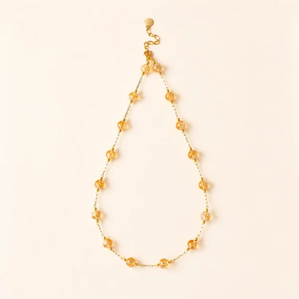 Golden Healer Quartz Necklace for Abundance & Warmth