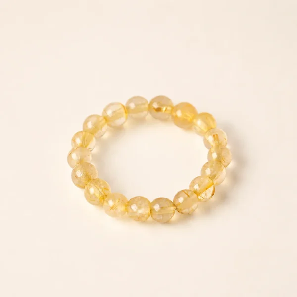 Gold Rutilated Quartz Ring for Abundance & Drive