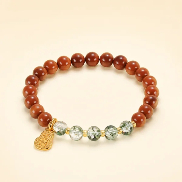 Green Phantom Quartz Fortune Bracelet for Abundance & Growth