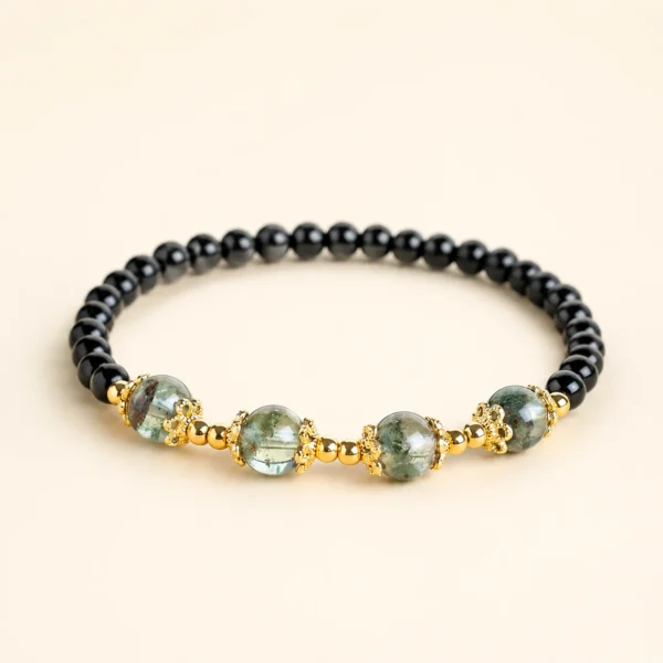 Green Phantom Quartz 4mm Bracelet for Abundance & Growth