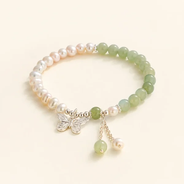 Hetian Jade & Pearl Bracelet for Peace & Harmony
