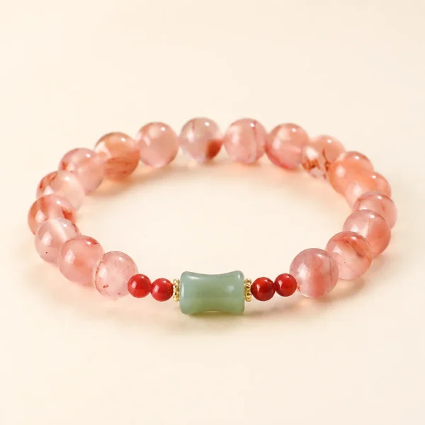 Hetian Jade & Nanhong Agate Bracelet for Peace & Harmony